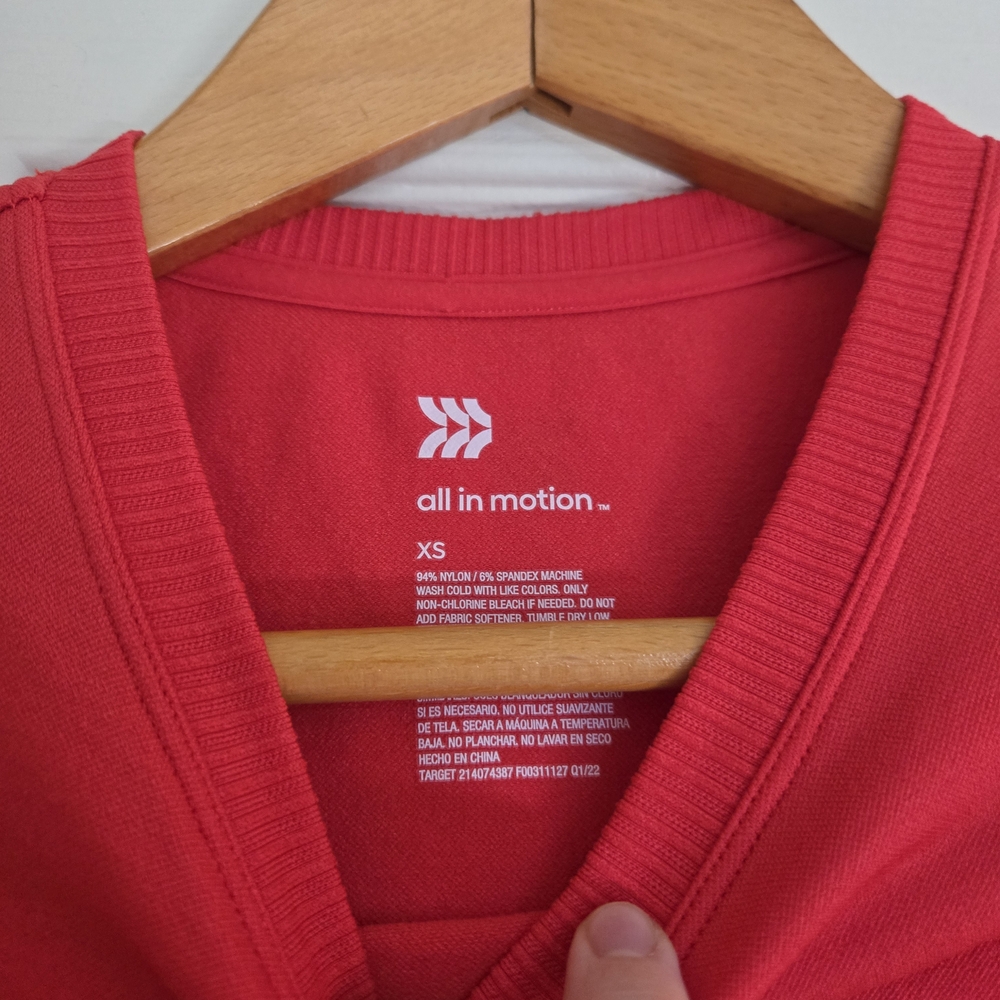 All in Motion Red Crop Top